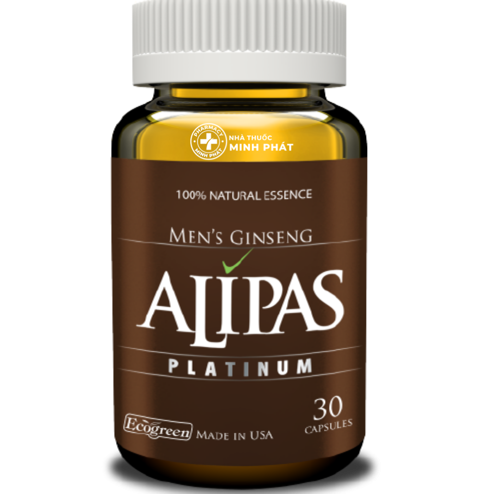 Sâm Alipas Platinum tăng cường sinh lý nam lọ 30 viên